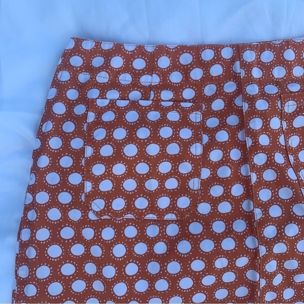 Garnet Hill Orange and White Polka Dot Skirt - Picture 7 of 8